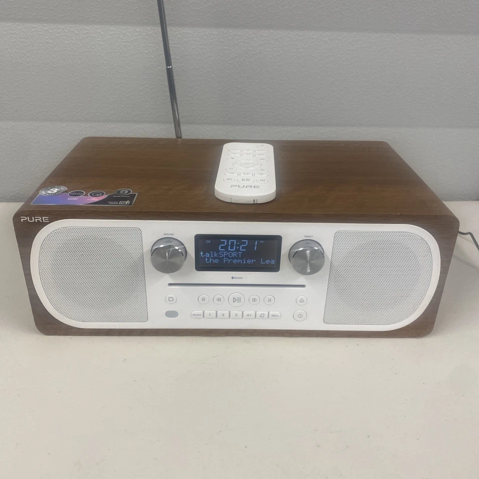 Pure Evoke C-D6 All in One Music Centre CD DAB  FM Bluetooth Speaker with remote - Image 1 of 4