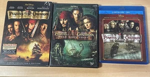 Pirates of The Caribbean 1, 2, 3 Trilogy DVD Lot 3 Movies - Picture 1 of 7