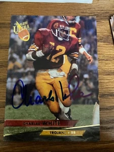 USC Trojans Charles White carta Fleer Ultra firmata 2012 - Foto 1 di 1