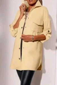 Heine Jacke lässige Hemdenform Gr. 38 Creation L Oversize vanille neu - Bild 1 von 9