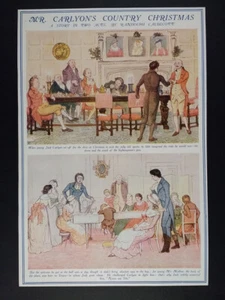 1921 Randolph Caldecott illustrations Country Christmas Story page clipping - Picture 1 of 1