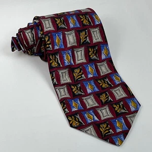 Robert Talbott Studio Men's  Red Geometric Necktie 100% Silk tie L57" W4" - Picture 1 of 12