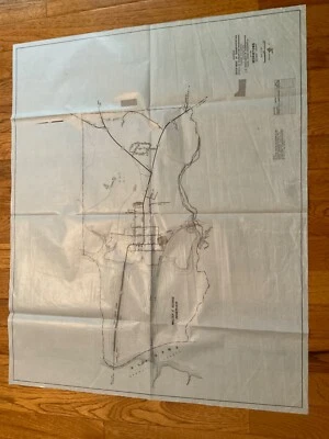 Papel plástico/cerado inusual 1993 mapa de la ciudad de Georgetown, ciudad de Quitman, Georgia DOT Foto 1 de 4