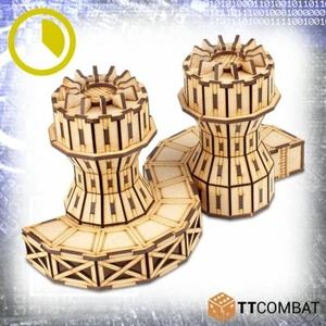 SFX070 TTCombat - Sci-Fi X - COOLING TOWERS (10mm) (Terrain, Battletech) - Picture 1 of 4