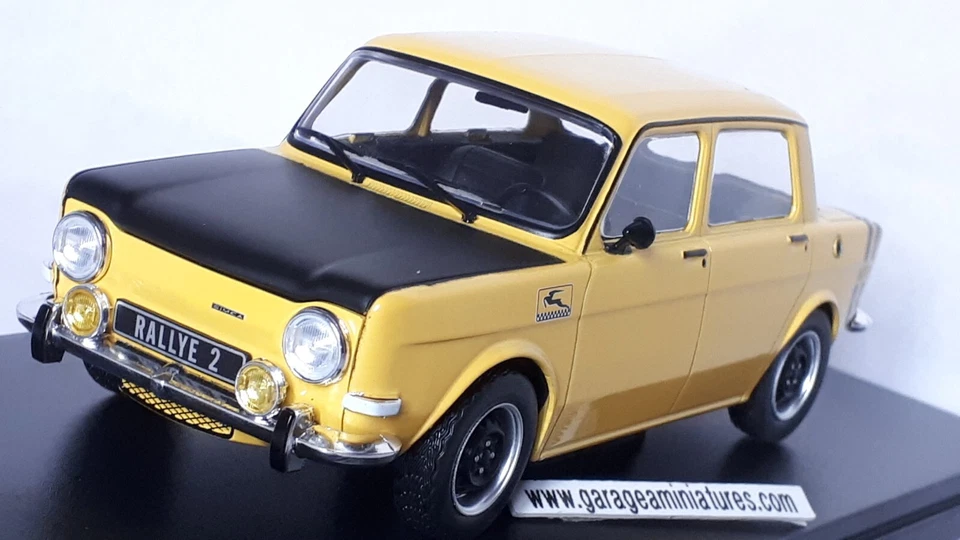 SIMCA 1000 RALLYE 2 1970 WHITEBOX REF 124153  ECHELLE AU 1/24 EME COLLECTION - Photo 1/4