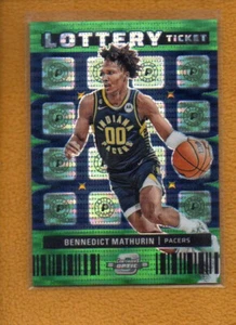 Bennedict Mathurin 2022-23 Contenders Optic Lottery Ticket Green Pulsar RC /25 - Bild 1 von 2