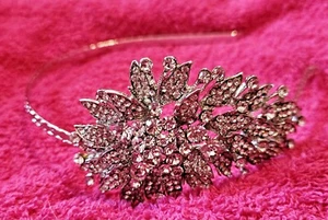 New Large Floral Austrian Crystal Decorative Alice Band - Picture 1 of 8