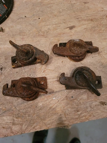 Antique Vintage Window Latch - no Keeper Cover