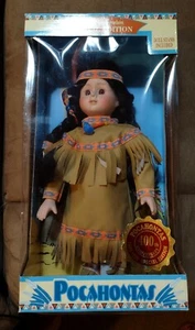 Pocahontas Special Edition Genuine Fine Porcelain Doll 400 Anniversary Unopened - Picture 1 of 5