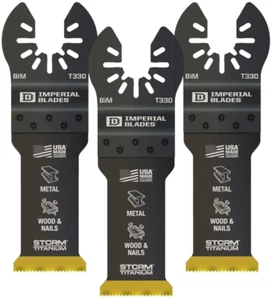 Imperial Blades IBOAT330-3 One Fit 1-1/4 Zoll Storm Titanium Metallklinge 3er Pack,  - Bild 1 von 8