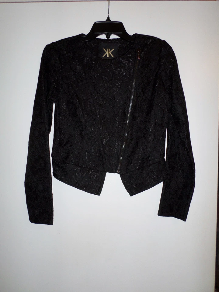 Chaqueta motera de encaje Kardashian Kollection Foto 1 de 4
