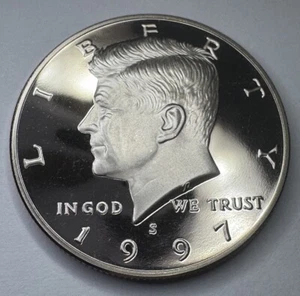 1997-S Kennedy Half Dollar 50cent PROOF Coin from US Mint Proof Set. Beautiful!! - Picture 1 of 11