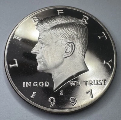 1997-S Kennedy Half Dollar 50cent PROOF Coin from US Mint Proof Set. Beautiful!! - Image 1 of 4