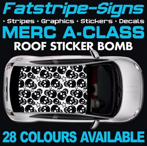 para adaptarse a MERCEDES CLASE A PEGATINAS DE TECHO BOMBA GRÁFICOS CALCOMANÍAS COCHE VINILO AMG - Imagen 1 de 2