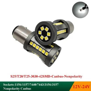 2 x 382 P21W (12V-24V) 42* 3030 Blanco SMD Canbus Bombillas LED 5500K - Imagen 1 de 5