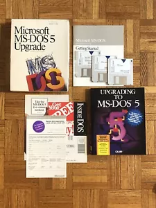 Vintage Microsoft MS-DOS 5 Upgrade 3.5" Floppy - EXC - Picture 1 of 17