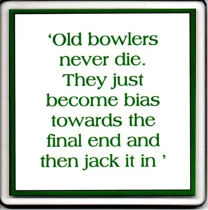 Schüsseln Untersetzer Acryl Trinkbecher Matte ALTER Zitat Spaß Witz Artikel Rasen Indoor NEU - Bild 1 von 1