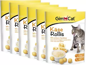 GimCat Käse Rollis getreidefrei Katzensnack echtem Hartkäse vitaminreich 6x140g - Bild 1 von 6