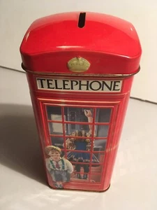 COLLECTABLE 'CHURCHILLS' TOFFEE/ CHOCOLATE TELEPHONE BOX , MONEY BOX - Picture 1 of 1