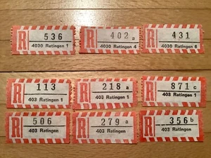 9x Einschreibezettel 4030Ratingen 1/4/6 403Ratingen 1 - Bild 1 von 1