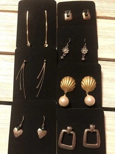 Vintage Pierced Earrings (7 Pair) - See Pictures. J25 - Picture 1 of 9