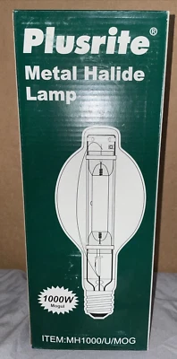 Plusrite MH1000/U/MOG 1000W Metal Halide Light Bulb BT37