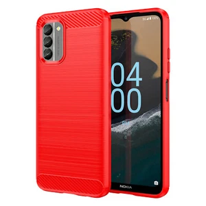 For Nokia G400 5G Case Slim Carbon Fiber Soft TPU Phone Cover + Screen Protector - Picture 1 of 28