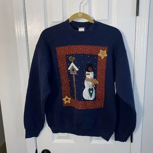 Vintage Fruit of the Loom Schneemanngestell Sweatshirt langärmelig Damen groß - Bild 1 von 4