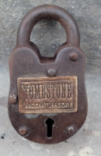Tombstone Arizona Territorial Working Cast Iron Lock 2Keys Western Decor Padlock