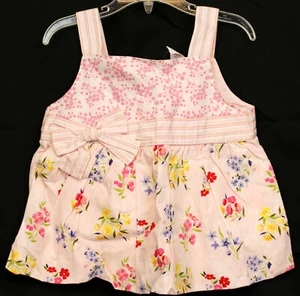NEW 2007 Gymboree Love is in The Air Pink Floral Tank Top Blouse Bow Stripe sz 6 - Picture 1 of 7
