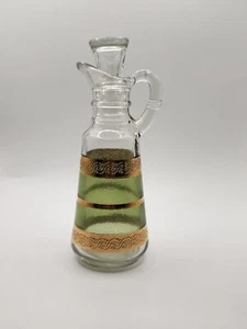Anchor Hocking Cruet Green And Gold From 1938-1980 Era - Picture 1 of 8
