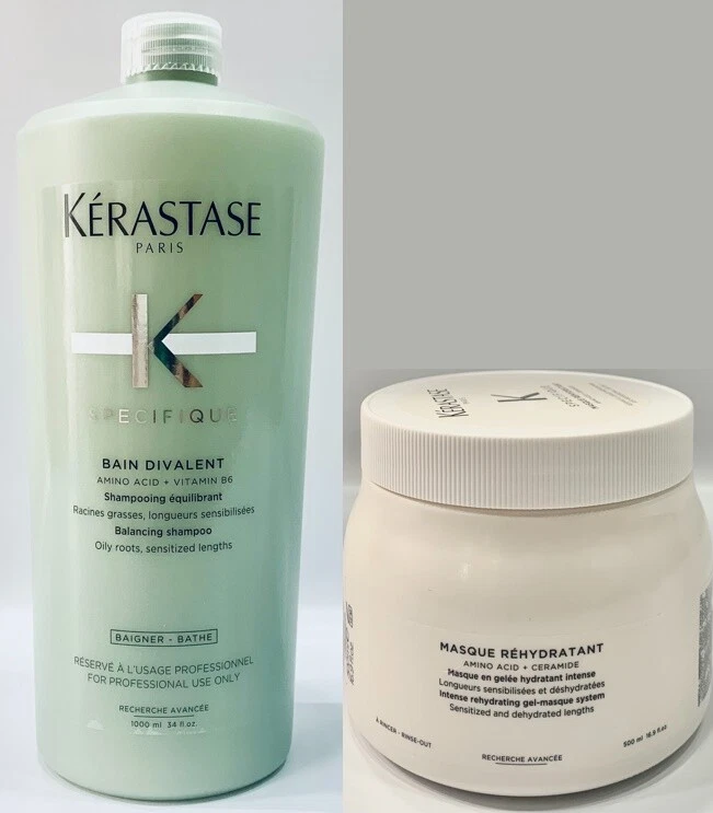 Kérastase Specifique Bain Divalent Champú Equilibrante para Raíces Grasas y Cabello Sensible - 1000ml