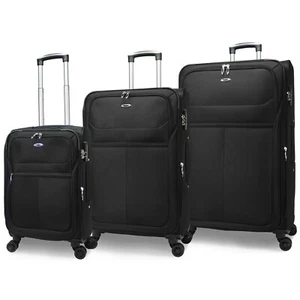 World Traveler Kemyer Softside Lightweight 3-Piece Expandable Spinner Luggage - Picture 1 of 9