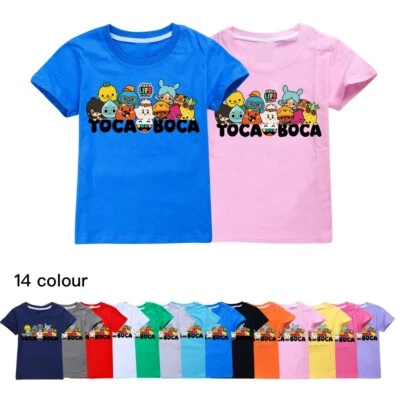 Toca Life World Unisex Kids Toca Boca T-Shirt 100% Cotton Casual Xmas Gifts Tops