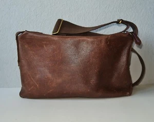 PAUL SMITH Vintage Brown Leather Men Messenger Crossbody Bag Made in England - Picture 1 of 12