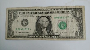 FR-1930B 2003-A $1.00 Federal Reserve Note Circulated Serial # B08481317* - Picture 1 of 2