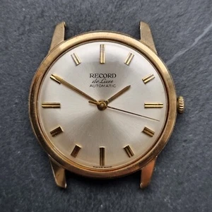 Vintage 9k Record De Luxe Automatik Herrenuhr 9ct - Bild 1 von 9