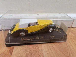 1/43 SOLIDO AGE D'OR - CLASSIC DELAHAYE 135M YELLOW DIECAST CAR REF 4048 - Picture 1 of 3