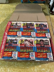 1990 Fleer Major League Baseball  24 Unopened Packs Of 33 Cards & 3 Stickers - Picture 1 of 1