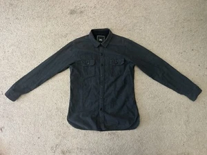 Obey Streetwear Men’s Charcoal Gray Cotton Collared Button Up Shirt Lrg - Picture 1 of 7