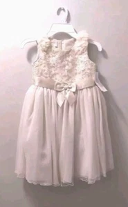 NEW Bonnie Jean Girls Size 6 Ivory Tulle Lace Sleeveless Dress Special Occasion - Picture 1 of 4