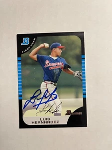 Atlanta Braves LUIS HERNANDEZ Signed Card - Picture 1 of 1