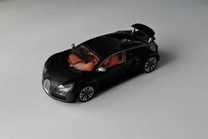 AUTOART 70961 BUGATTI VEYRON 16.4 SANG NOIR EDITION 2009 MODEL CAR BLACK - Picture 1 of 10
