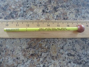 VINTAGE WOOD PENCIL Mattanawcook basketball 1957-58 Gulf gas Service advertising - Picture 1 of 4