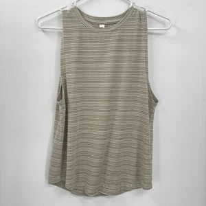 Athleta Damen Beige Streifen Cloudlight Muscle Tank Training Sport Größe XS - Bild 1 von 5
