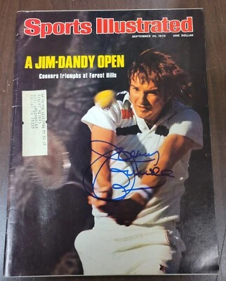 Jimmy Connors Firmado Sports Illustrated Mag Autógrafo 9/20/76 Tenis Beckett Foto 1 de 4