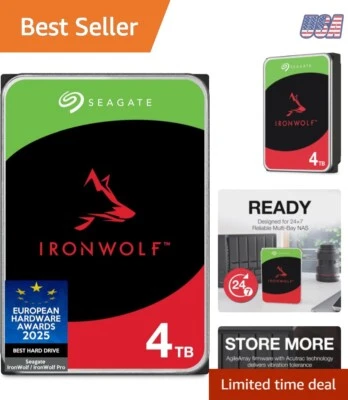 Hard Drive Mechanical 4TB SATA NAS Internal HDD 3.5 Inch for RAID Storage - Image 1 of 4