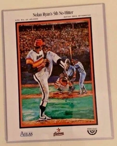 Houston Astros SGA Moises Alou Jeff Bagwell & Nolan Ryan Art Print HOF - Picture 1 of 3