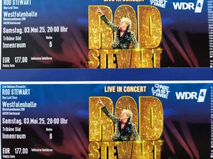 2 Tickets Rod Stewart Dortmund 03.05.2025 Top Plätze - Bild 1 von 1