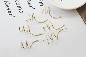 10pcs Gold Earring Wire Charm,Long Bar Chain Pendant,Earwire Connectors - Picture 1 of 5